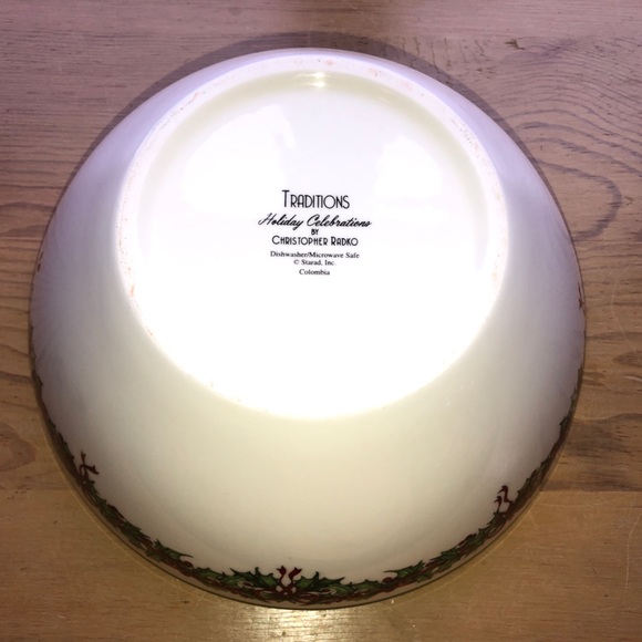 NWOT - Christopher Radko Christmas Vegetable Serving Bowl - Picture 6 of 6